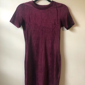 NWOT velvet maroon dress. SUPER soft and cute